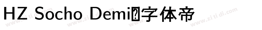HZ Socho Demi字体转换